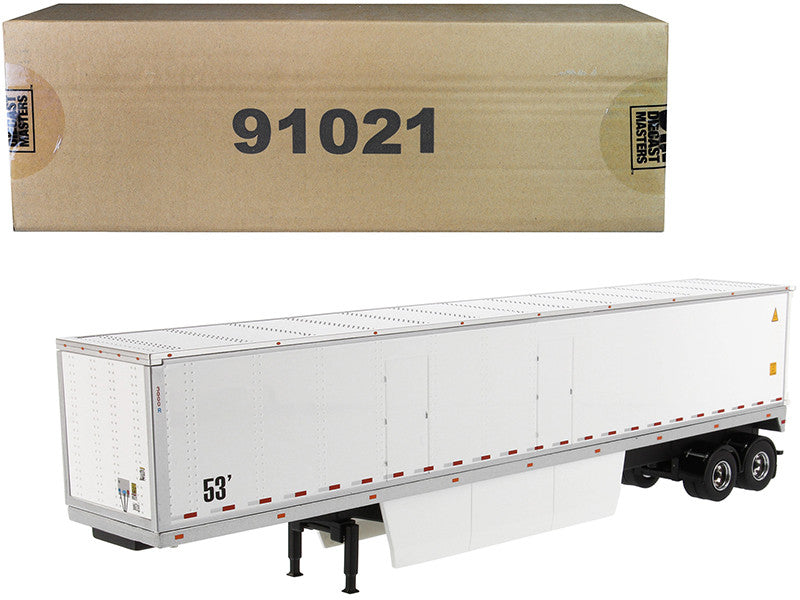 53' Dry Cargo Van Trailer White "Transport Series" 1/50 Diecast Model by Diecast Masters by Diecast Masters