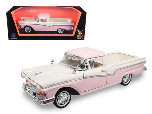 1957 Ford Ranchero Pickup Truck Pink 1/18 Diecast Model by Road Signature by Road Signature