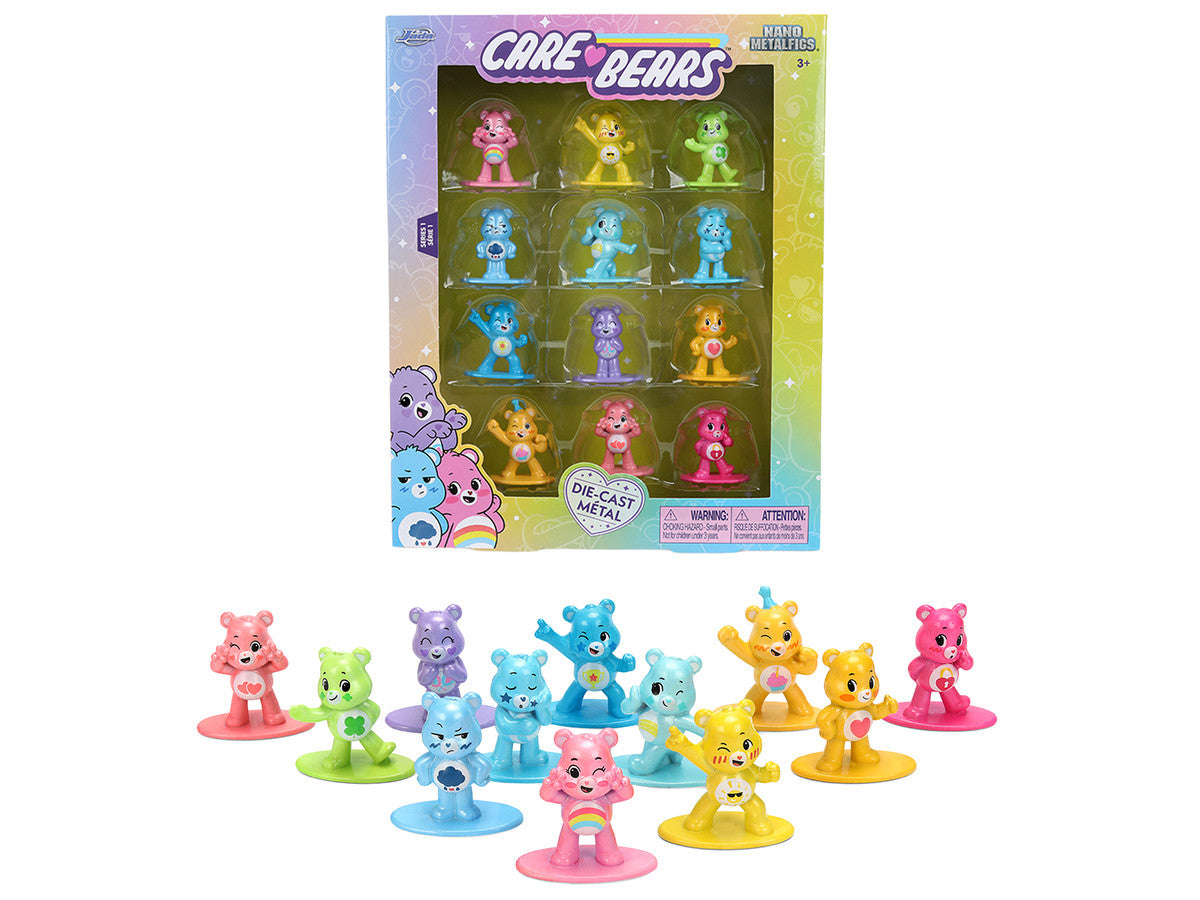 Set of 12 Diecast Figures "Care Bears" Franchise "Nano Metalfigs" Series Diecast Models by Jada by Jada