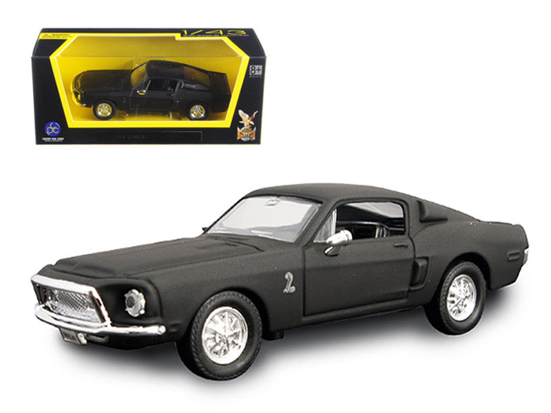 1968 Ford Mustang Shelby GT500 KR Matt Black 1/43 Diecast Model Car by Road Signature by Road Signature