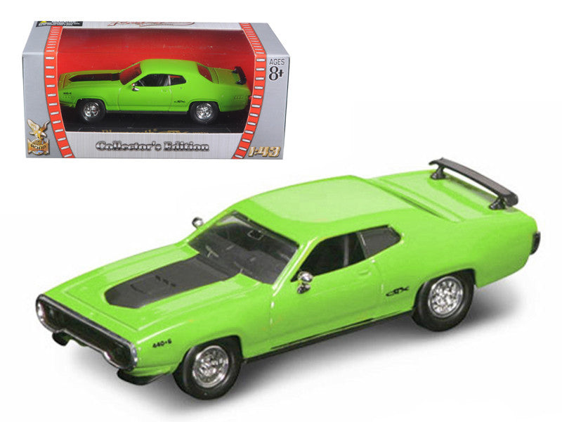 1971 Plymouth GTX 440 6 Pack Green 1/43 Diecast Model Car by Road Signature by Road Signature