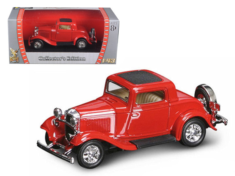 1932 Ford 3-Window Coupe Red 1/43 Diecast Model Car by Road Signature by Road Signature