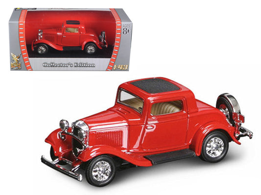 1932 Ford 3-Window Coupe Red 1/43 Diecast Model Car by Road Signature by Road Signature