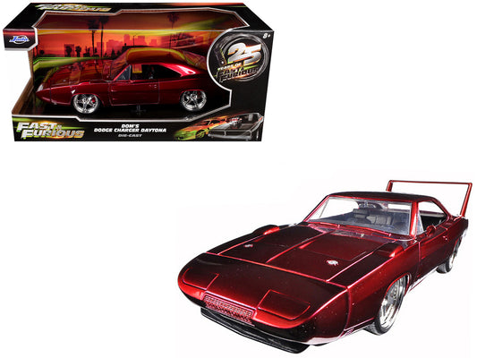 1969 Dodge Charger Daytona Red "Fast & Furious 6" (2013) Movie "25 Years of Fast & Furious" Series 1/24 Diecast Model Car by Jada by Jada