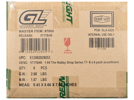 "The Hobby Shop" Series 17 Set of 6 pieces 1/64 Diecast Model Cars by Greenlight by Greenlight