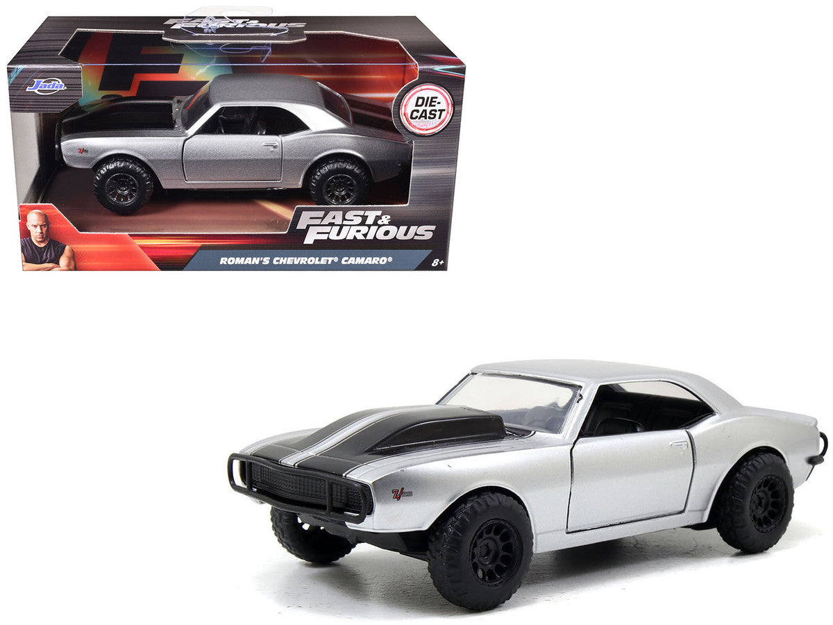 Roman's Chevrolet Camaro Z/28 Silver with Black Stripes "Fast & Furious 7" (2015) Movie 1/32 Diecast Model Car by Jada by Jada