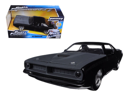Letty's Plymouth Barracuda Matt Black "Fast & Furious 7" Movie 1/24 Diecast Model Car by Jada by Jada
