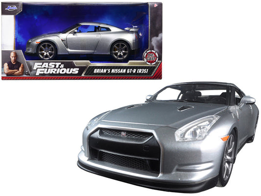 Brian's Nissan GT-R (R35) Silver "Fast & Furious" Movie 1/24 Diecast Model Car by Jada by Jada