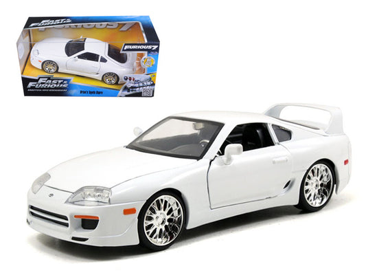 Brian's Toyota Supra White "Fast & Furious" Movie 1/24 Diecast Model Car by Jada by Jada