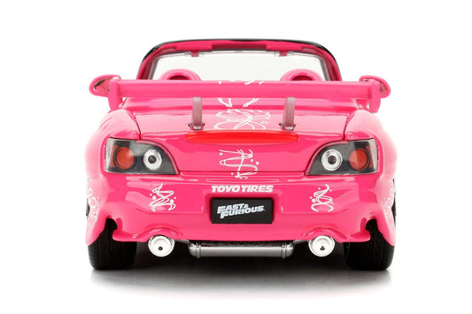 Suki's 2001 Honda S2000 Convertible Pink with Graphics "25 Years of Fast & Furious" "2 Fast 2 Furious" (2003) Movie 1/24 Diecast Model Car by Jada by Jada