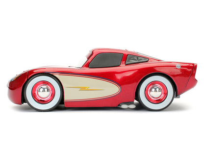 Cruising Lightning McQueen Red Metallic with Extra Wheels Disney & Pixar "Cars" Movie "Hollywood Rides" Series Diecast Model Car by Jada-1