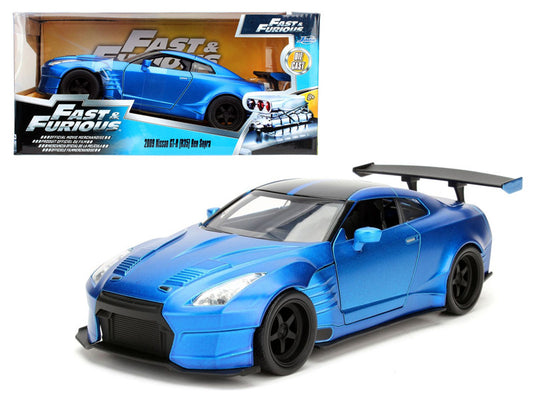 Brian's 2009 Nissan GTR R35 Blue Ben Sopra "Fast & Furious" Movie 1/24 Diecast Model Car by Jada by Jada