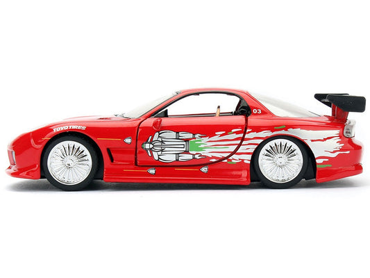 Dom's Mazda RX-7 Red with Graphics "Fast & Furious" Movie 1/32 Diecast Model Car by Jada by Jada