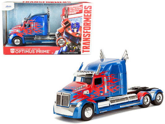 Western Star 5700 XE Phantom Optimus Prime with Robot on Chassis "Transformers 5" (2017) Movie "Hollywood Rides" Series 1/24 Diecast Model by Jada by Jada