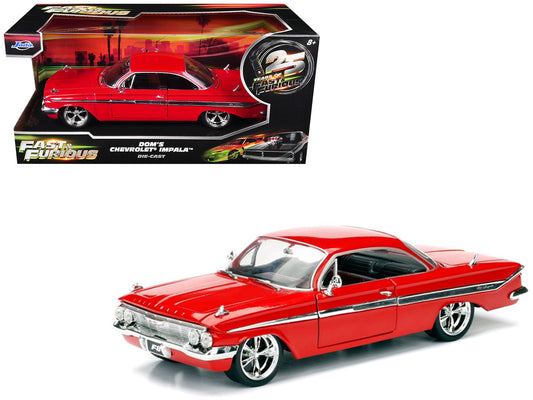 Dom's Chevrolet Impala Red "Fast & Furious F8: The Fate of the Furious" (2017) Movie "25 Years of Fast & Furious" Series 1/24 Diecast Model Car by Jada by Jada