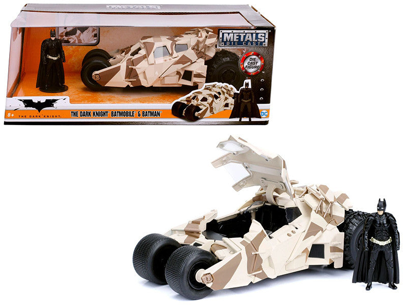 "The Dark Knight" Batmobile with Batman Diecast Figure Camouflage Version "DC Comics" Series 1/24 Diecast Model Car by Jada by Jada