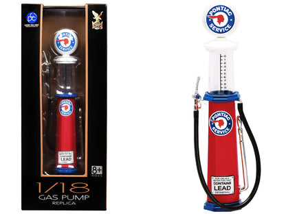 Pontiac Gasoline Vintage Gas Pump Cylinder 1/18 Diecast Replica by Road Signature-2