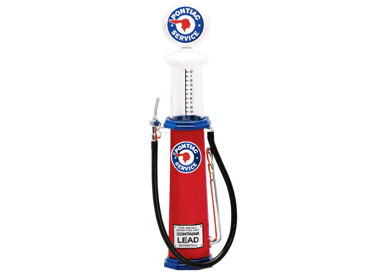 Pontiac Gasoline Vintage Gas Pump Cylinder 1/18 Diecast Replica by Road Signature-0