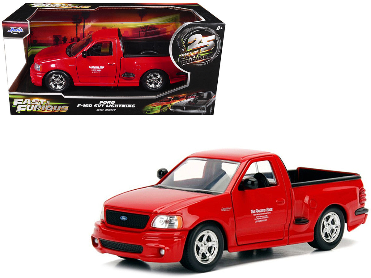 Ford F-150 SVT Lightning Pickup Truck Red "The Fast and the Furious" (2001) Movie "25 Years of Fast & Furious" Series 1/24 Diecast Model Car by Jada by Jada