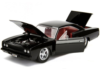 1970 Plymouth Road Runner 440 Black with Red Interior "Bigtime Muscle" Series 1/24 Diecast Model Car by Jada by Jada