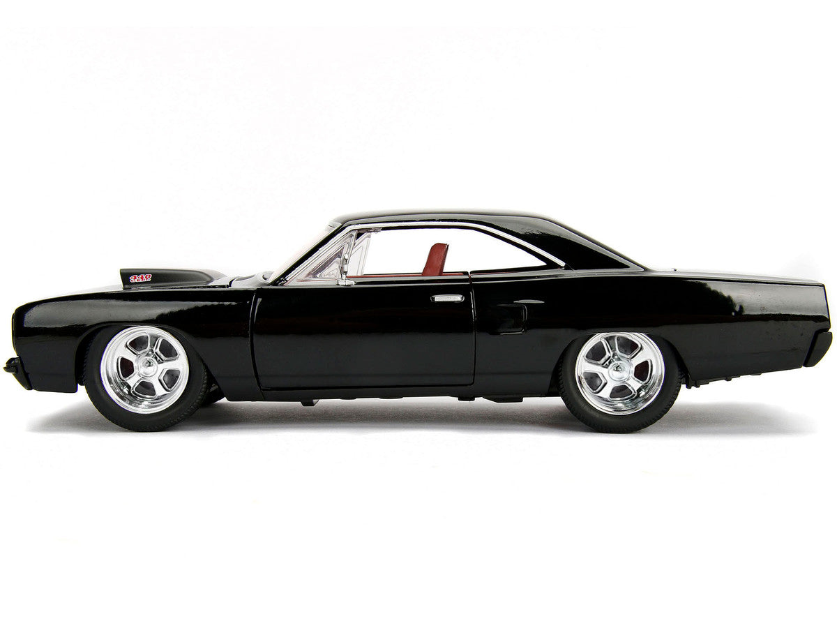 1970 Plymouth Road Runner 440 Black with Red Interior "Bigtime Muscle" Series 1/24 Diecast Model Car by Jada by Jada