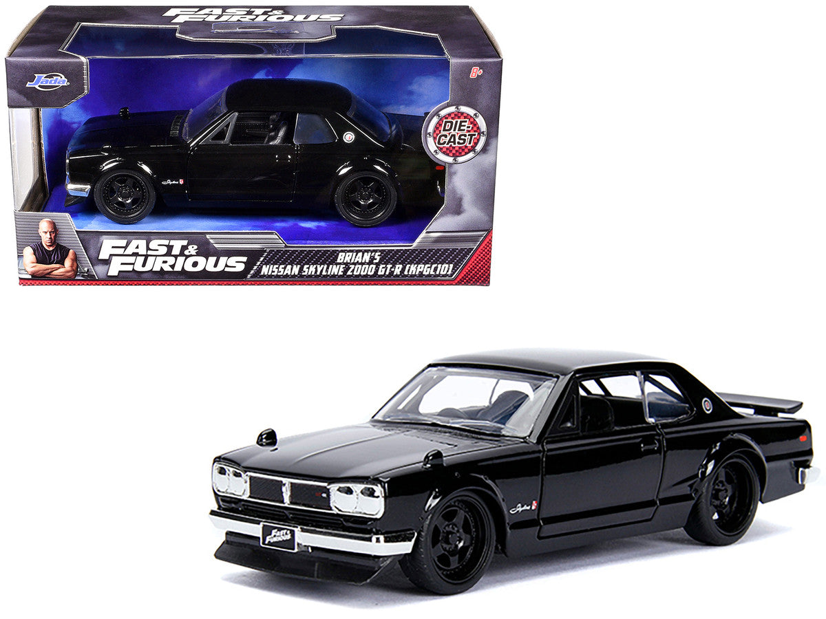 Brian's Nissan Skyline 2000 GT-R (KPGC10) Black "Fast & Furious" Movie 1/32 Diecast Model Car by Jada by Jada