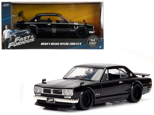 Brian's Nissan Skyline 2000 GT-R RHD (Right Hand Drive) Black "Fast & Furious" Movie 1/24 Diecast Model Car by Jada by Jada