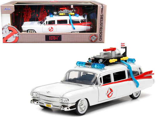 1959 Cadillac Ambulance Ecto-1 White "Ghostbusters" Movie "Hollywood Rides" Series 1/24 Diecast Model Car by Jada by Jada