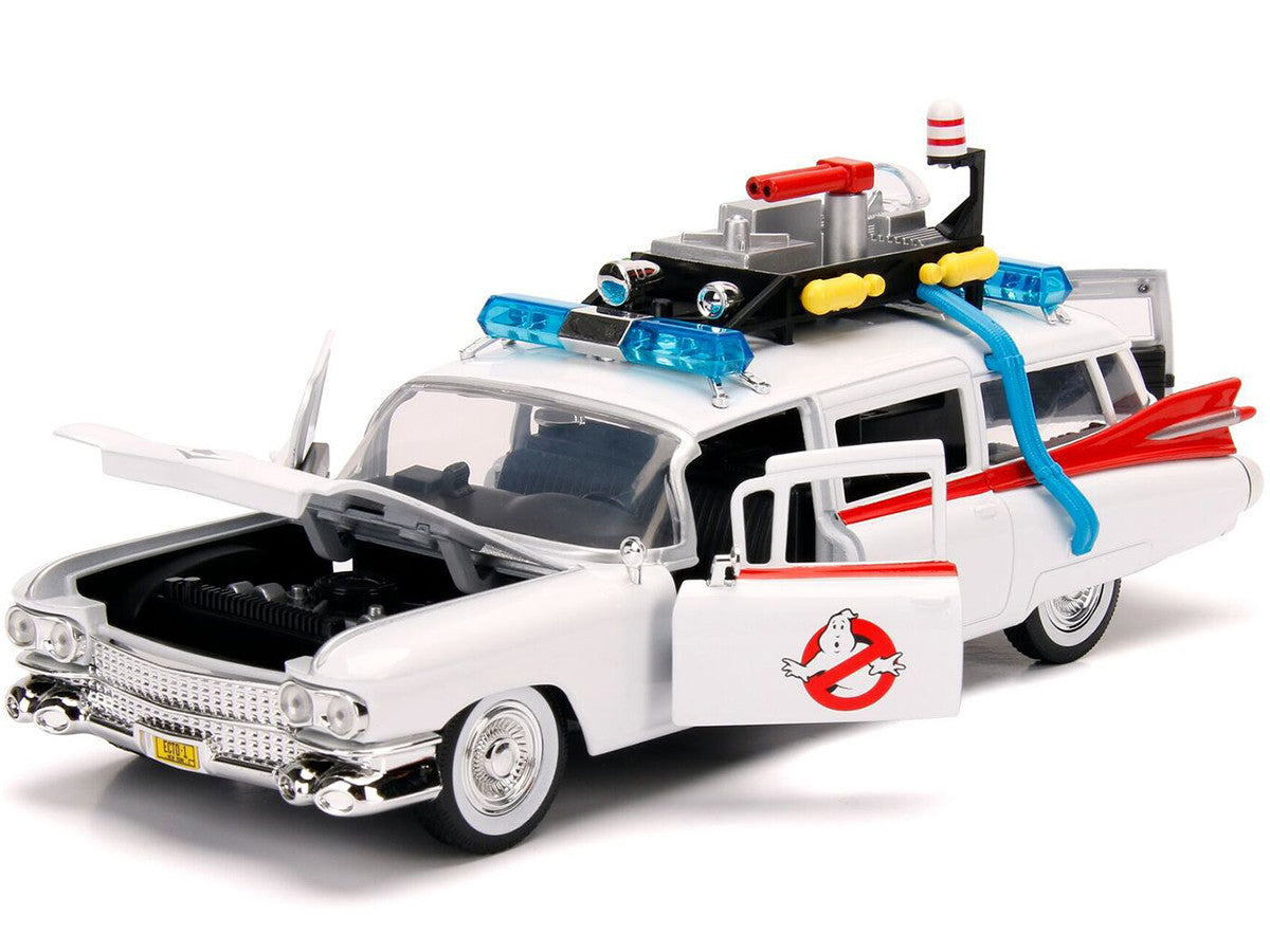 1959 Cadillac Ambulance Ecto-1 White "Ghostbusters" Movie "Hollywood Rides" Series 1/24 Diecast Model Car by Jada by Jada