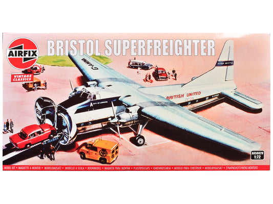 Level 2 Model Kit Bristol Superfreighter Freighter Aircraft "British United Air Ferries (BUAF)" 1/72 Plastic Model Kit by Airfix by Airfix