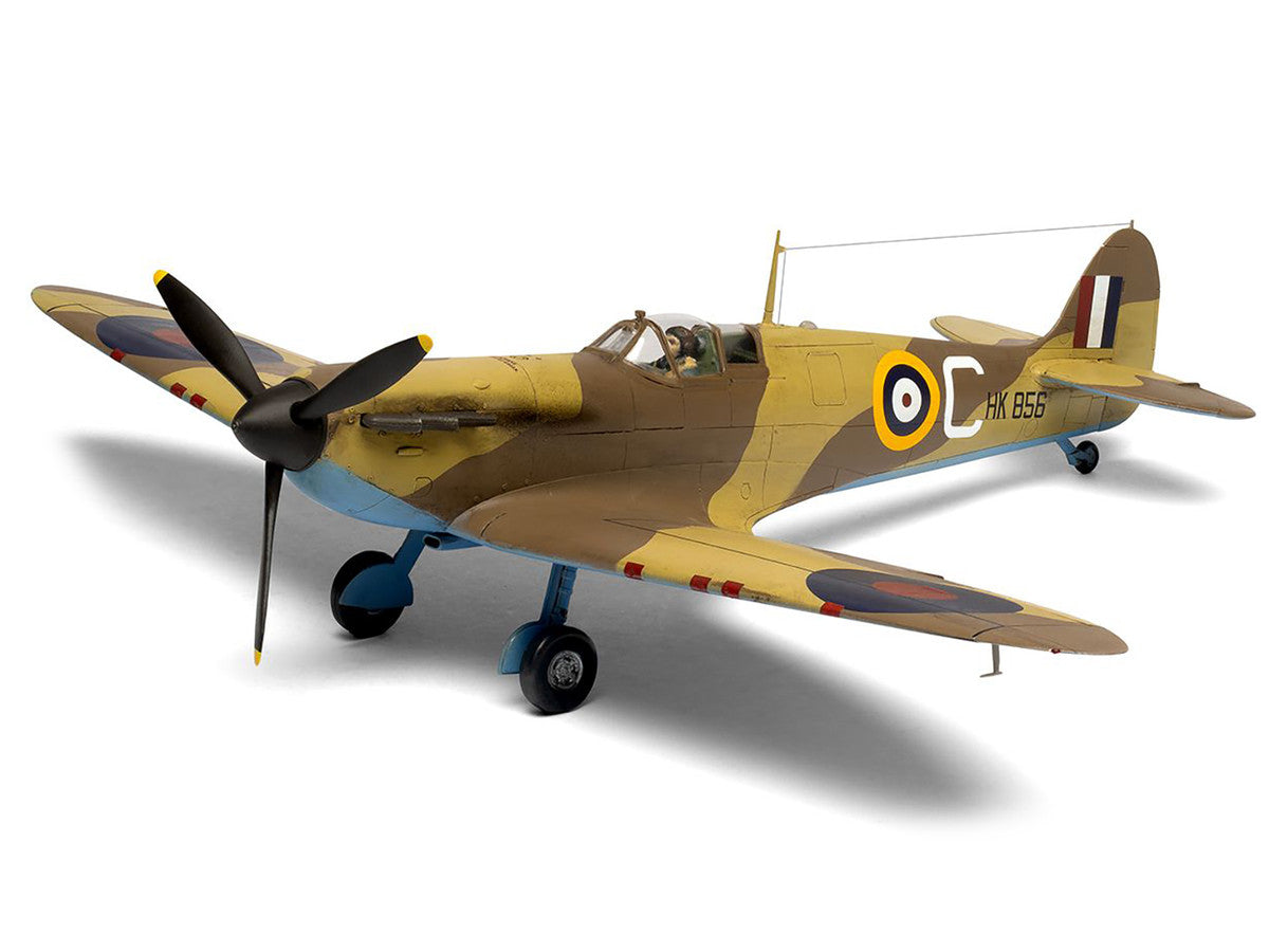 Level 2 Model Kit Supermarine Spitfire Mk.I Fighter Aircraft with 3 Scheme Options 1/48 Plastic Model Kit by Airfix by Airfix