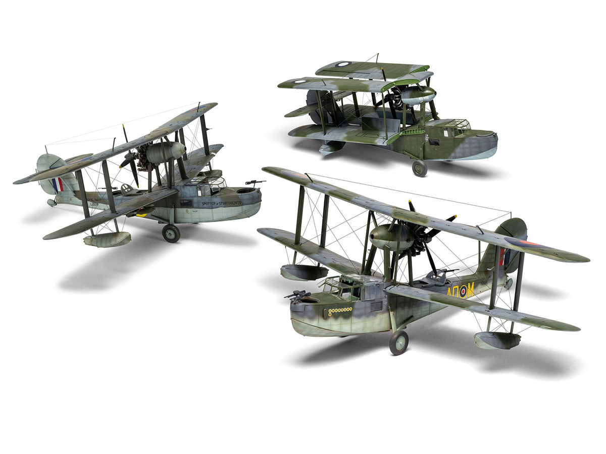 Level 3 Model Kit Supermarine Walrus Mk.I Aircraft with 3 Scheme Options 1/48 Plastic Model Kit by Airfix by Airfix