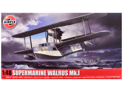 Level 3 Model Kit Supermarine Walrus Mk.I Aircraft with 3 Scheme Options 1/48 Plastic Model Kit by Airfix by Airfix