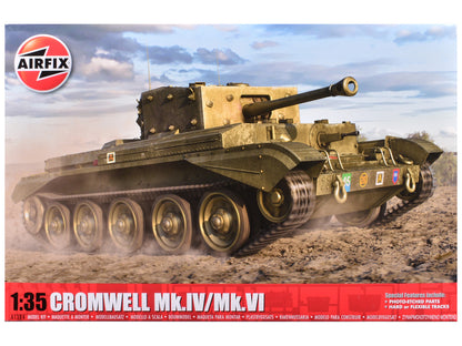 Level 3 Model Kit Cromwell Mk.IV / Mk.VI Cruiser Tank with 2 Scheme Options 1/35 Plastic Model Kit by Airfix by Airfix