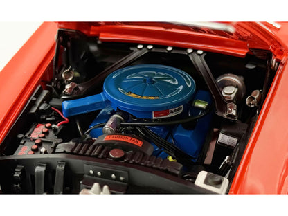 1969 Ford Mustang Limited Edition 600 Flower Power Red Limited Edition to 300 pieces Worldwide 1/18 Diecast Model Car by ACME by Acme