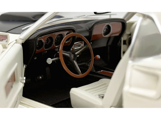 1969 Ford Mustang BOSS 429 "KK1201 Prototype - Unrestored Barn Find" White with Black Hood Limited Edition to 360 pieces Worldwide 1/18 Diecast Model Car by ACME by Acme