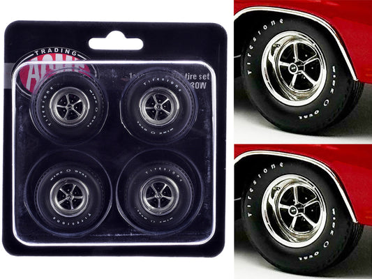 "Super Sport" Wheel and Tire Set of 4 pieces from "1970 Chevrolet Chevelle SS" for 1/18 Scale Models by ACME by Acme