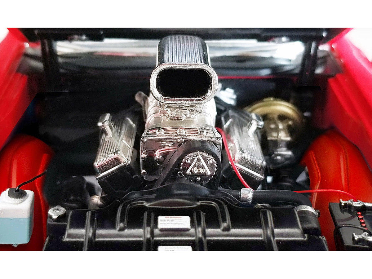 Blown 455 Engine and Transmission Replica from "1970 Oldsmobile 442 W30 W-Machine" 1/18 Model by ACME-1