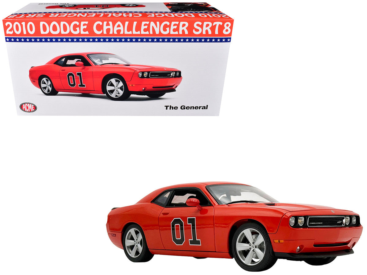 2010 Dodge Challenger SRT8 #01 "The General" Orange Limited Edition to 510 pieces Worldwide 1/18 Diecast Model Car by ACME-0