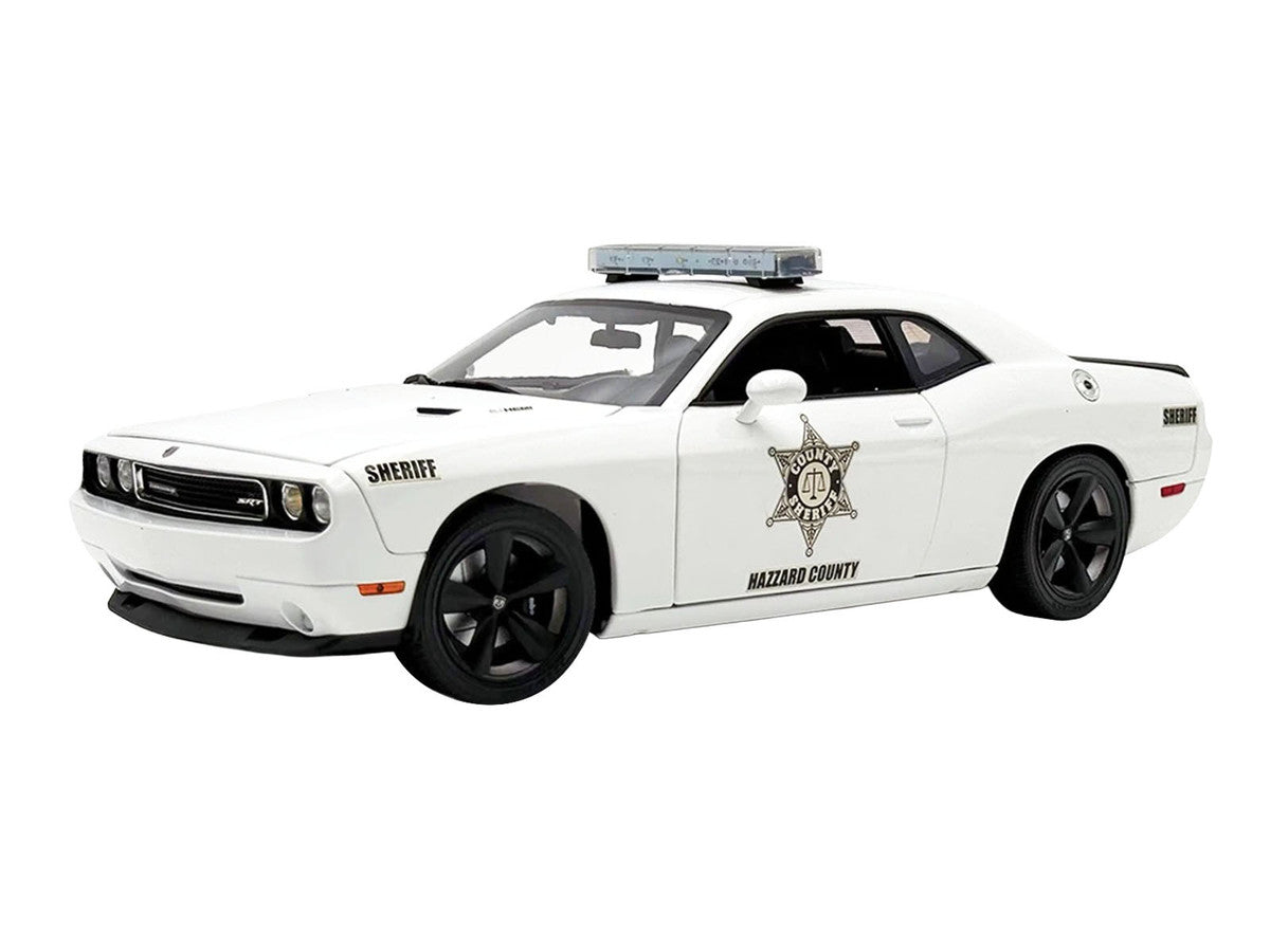 2010 Dodge Challenger SRT8 "Hazzard County Sheriff" White Limited Edition to 300 pieces Worldwide 1/18 Diecast Model Car by ACME-1
