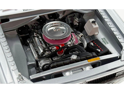 1970 Dodge Dart 440 Street Machine Titanium Silver Metallic with Red Tail Stripe and Red Interior Limited Edition to 594 pieces Worldwide 1/18 Diecast Model Car by ACME-2