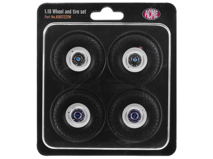 "35 Inch Offroad" Wheel and Tire Set of 4 pieces from 1967 Chevrolet K-10 Pickup Truck for 1/18 Scale Models by ACME by Acme