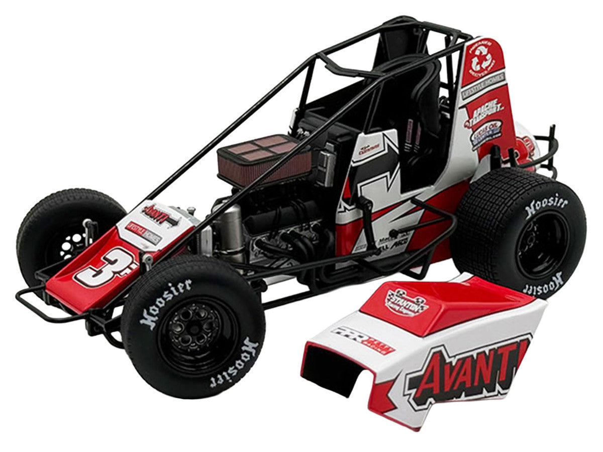 USAC Sprint Car #3P Kyle Cummins "Avanti" Champion "USAC Sprint Car National Championship" (2025) 1/18 Diecast Model Car by ACME by Acme