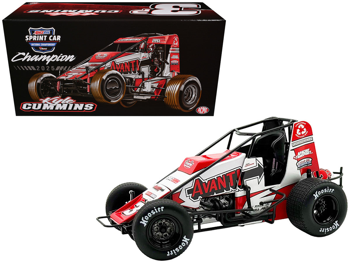 USAC Sprint Car #3P Kyle Cummins "Avanti" Champion "USAC Sprint Car National Championship" (2025) 1/18 Diecast Model Car by ACME by Acme