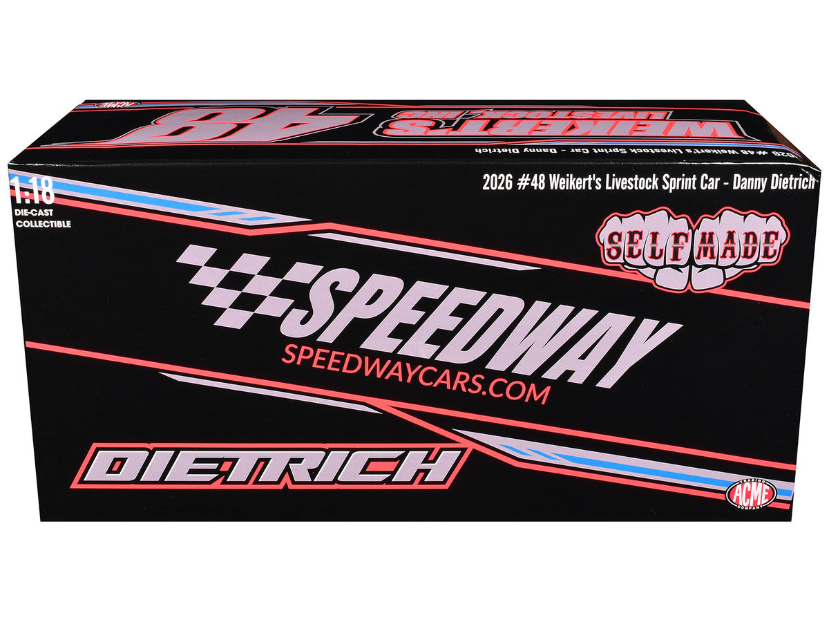 Winged Sprint Car #48 Danny Dietrich "Weikert's Livestock - Speedway Cars" (2026) 1/18 Diecast Model Car by ACME-2
