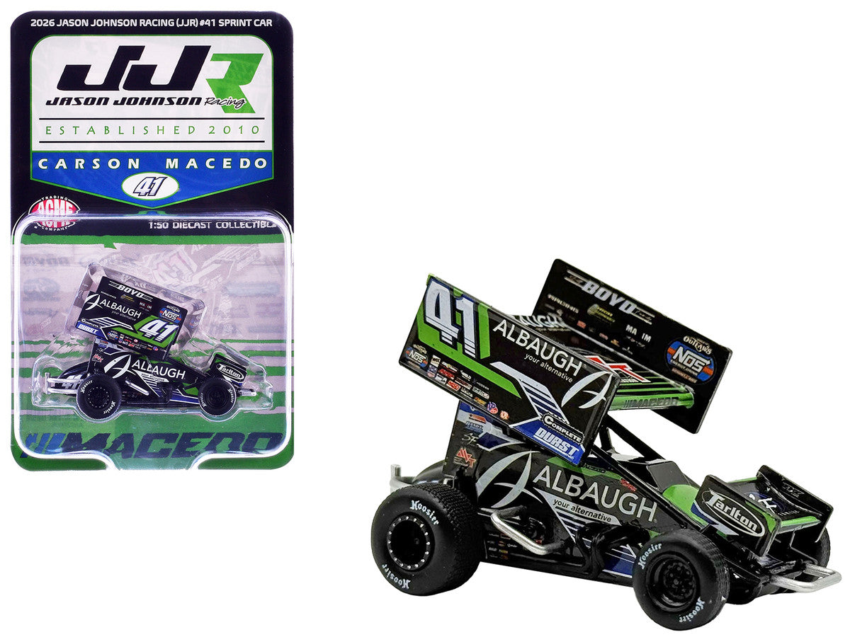 Winged Sprint Car #41 Carson Macedo "Albaugh" Jason Johnson Racing (2026) 1/50 Diecast Model Car by ACME by Acme