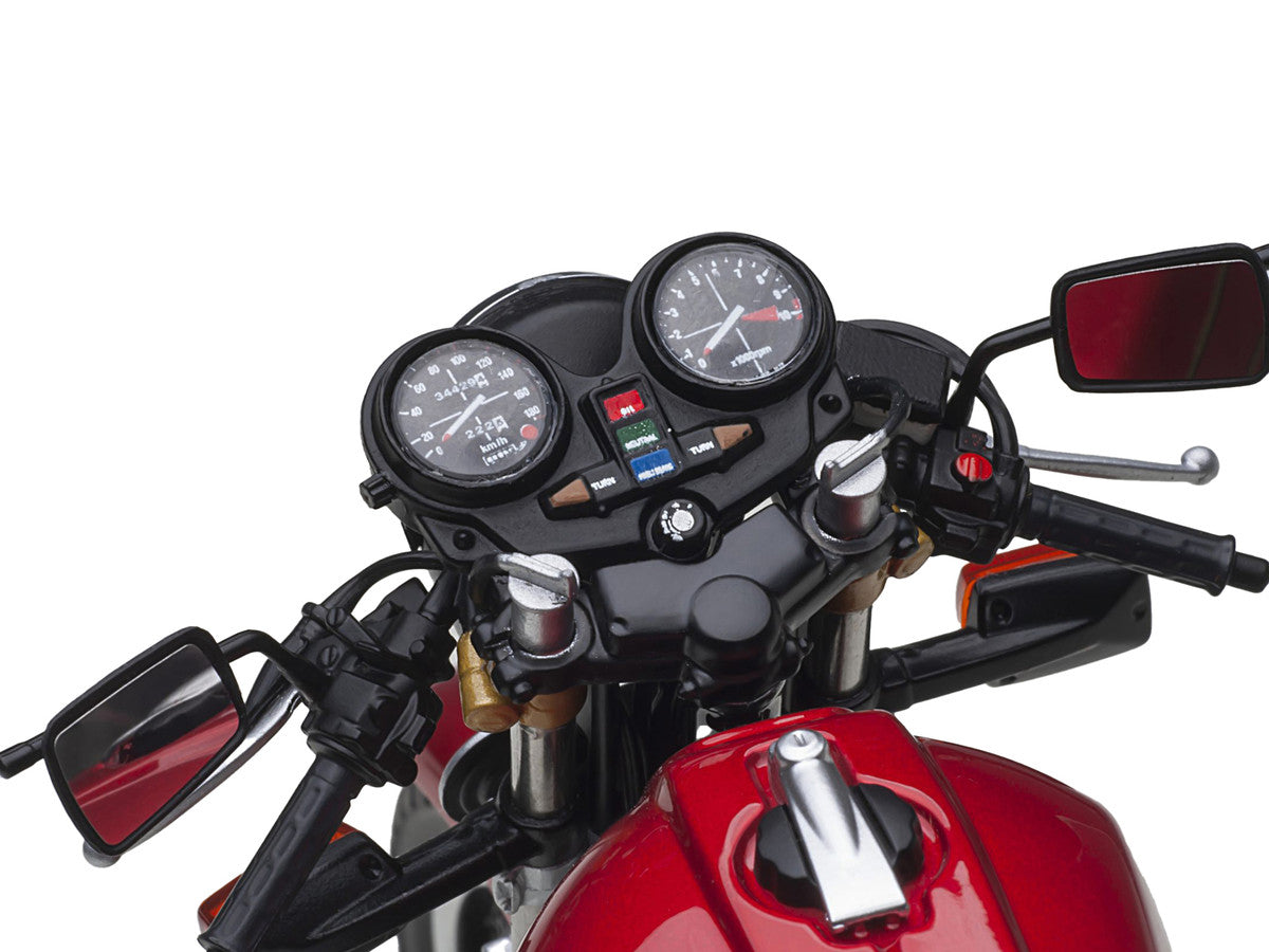 Honda CB750F Motorcycle Red with Helmet "Baribari Legend" (1986) OVA 1/12 Model by Autoart by Autoart