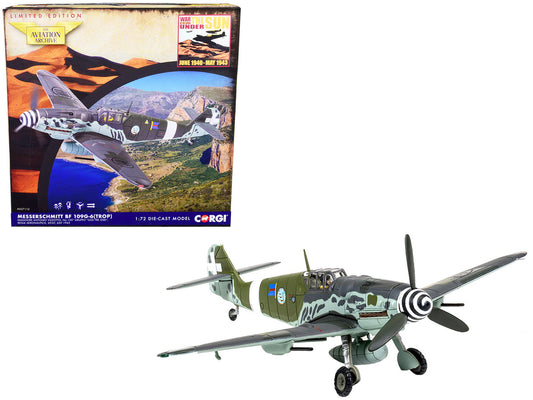 Messerschmitt Me109G-6 (Trop) Fighter Aircraft "Maggiore Antonio Vizzotto 150 Gruppo Gigi Tre Osei Regia Aeronautica Sicily" (July 1943) "The Aviation Archive" Series 1/72 Diecast Model by Corgi by Corgi