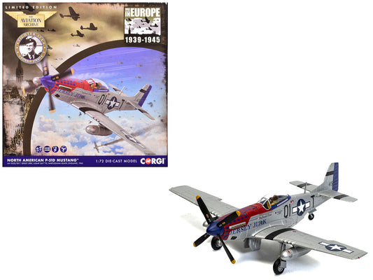 North American P-51D Mustang Aircraft "Jersey Jerk 361st Fighter Squadron Martlesham Heath" United States Army Air Forces "The Aviation Archive" Series 1/72 Diecast Model by Corgi by Corgi