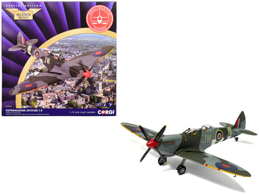 Supermarine Spitfire T.9 Aircraft "PV202 Aerial Collective at Duxford Airfield" British Royal Air Force "The Aviation Archive" Series 1/72 Diecast Model by Corgi by Corgi
